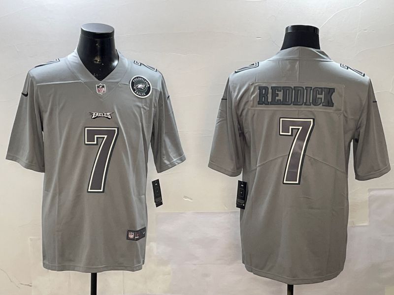Men Philadelphia Eagles #7 Reddick Grey 2025 Nike Vapor Limited NFL Jersey style 2102